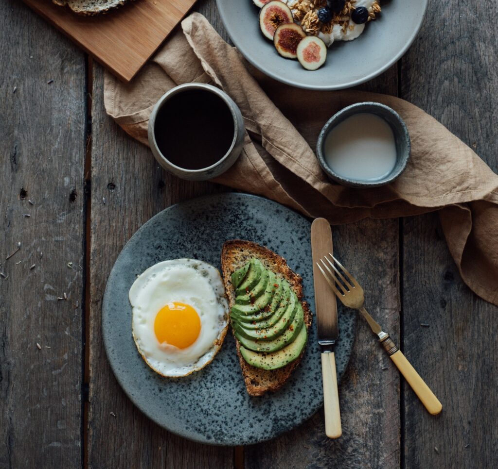 Healthy breakfast: avocado toast